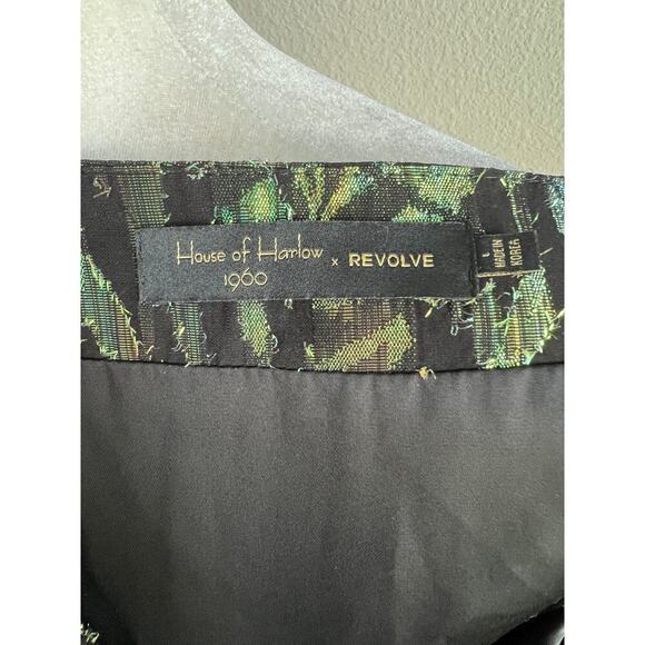 House of Harlow 1960 X Revolve Alvaro Metallic Wrap Dress Women's L Party - Picture 8 of 9